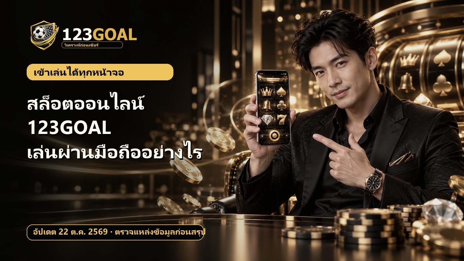 สล็อตออนไลน์ 123GOAL เล่นผ่านมือถืออย่างไร